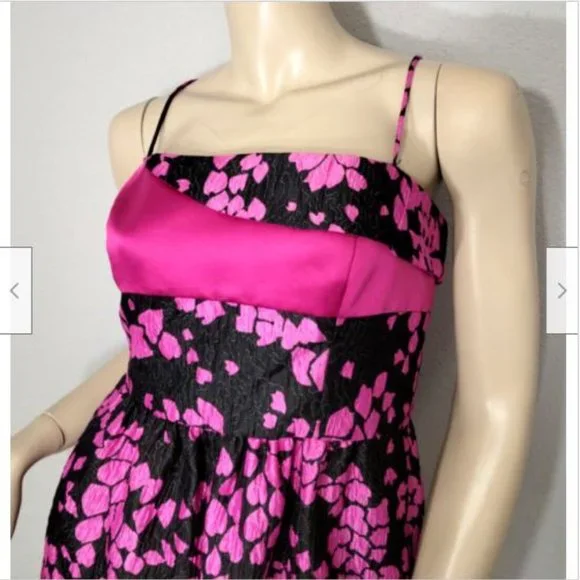 NWT Armani Collezioni Black & Pink Cocktail Dress 10